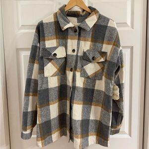 Altar'd State Charcoal Plaid Jacket